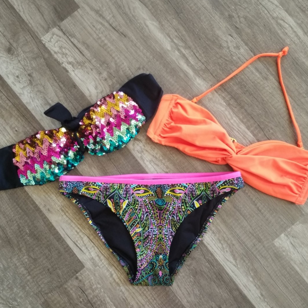Victoria's Secret 3 Piece Swim Suit Bundle Small